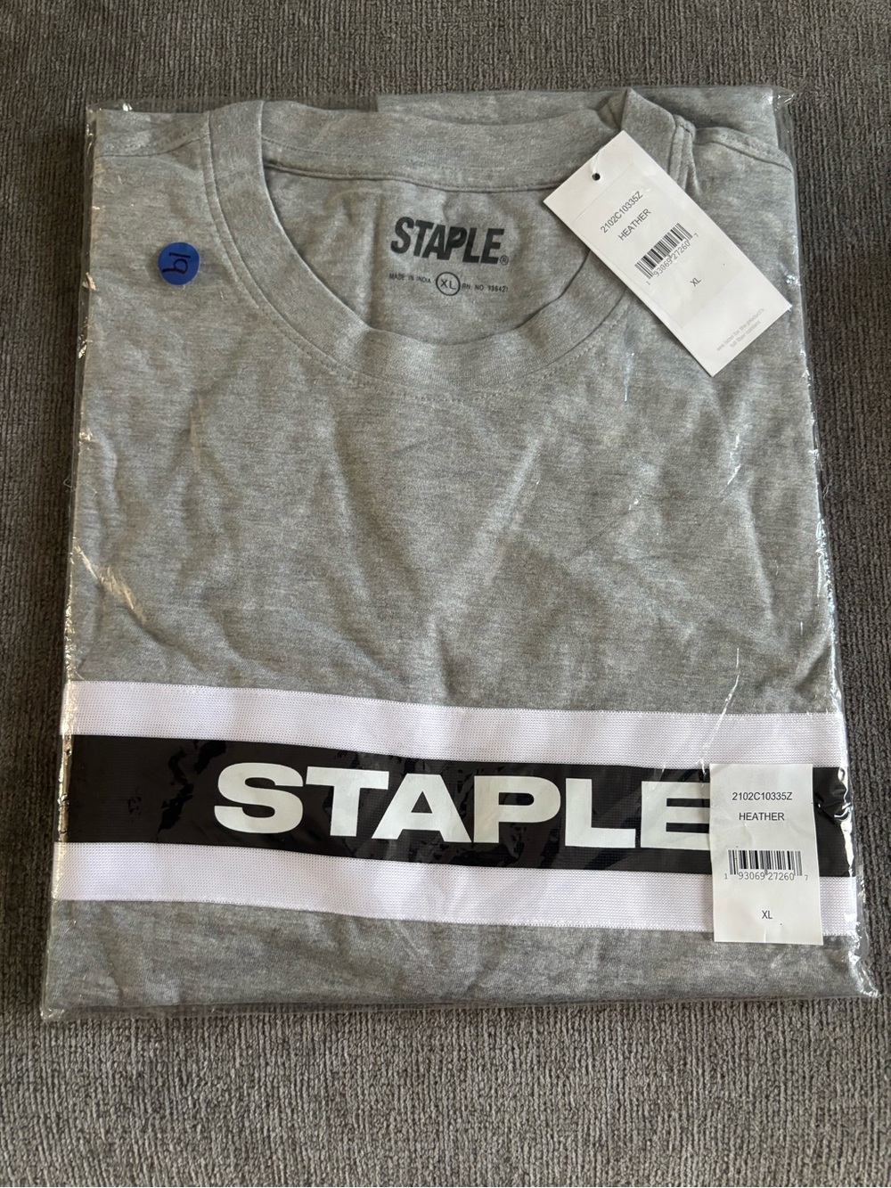Staple Heather Gray Graphic Logo Crew Neck T-Shirt